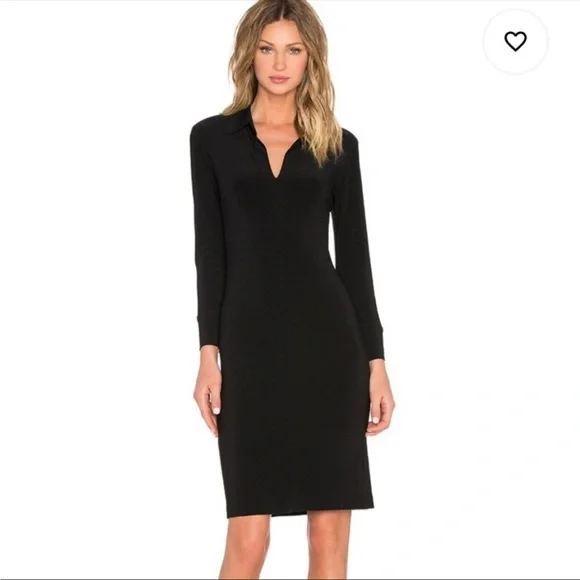 NORMA KAMALI Black Jersey Knit Dress - Picture 1 of 10